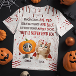 Custom Unisex T-shirt - Personalized Halloween Costume  Birthday Gifts For Cat Lovers, Cat Mom And Dad - Purranormal Activity