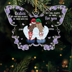 Custom Acrylic Ornament - Personalized Best Friend Christmas Birthday Gifts For Women, Besties, Sisters, BFF - Besties Shine Bright This Christmas