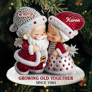 Custom Acrylic Ornament - Personalized Anniversary Christmas Wedding Gifts For Husband And Wife, Him And Her - Together, Always Merry