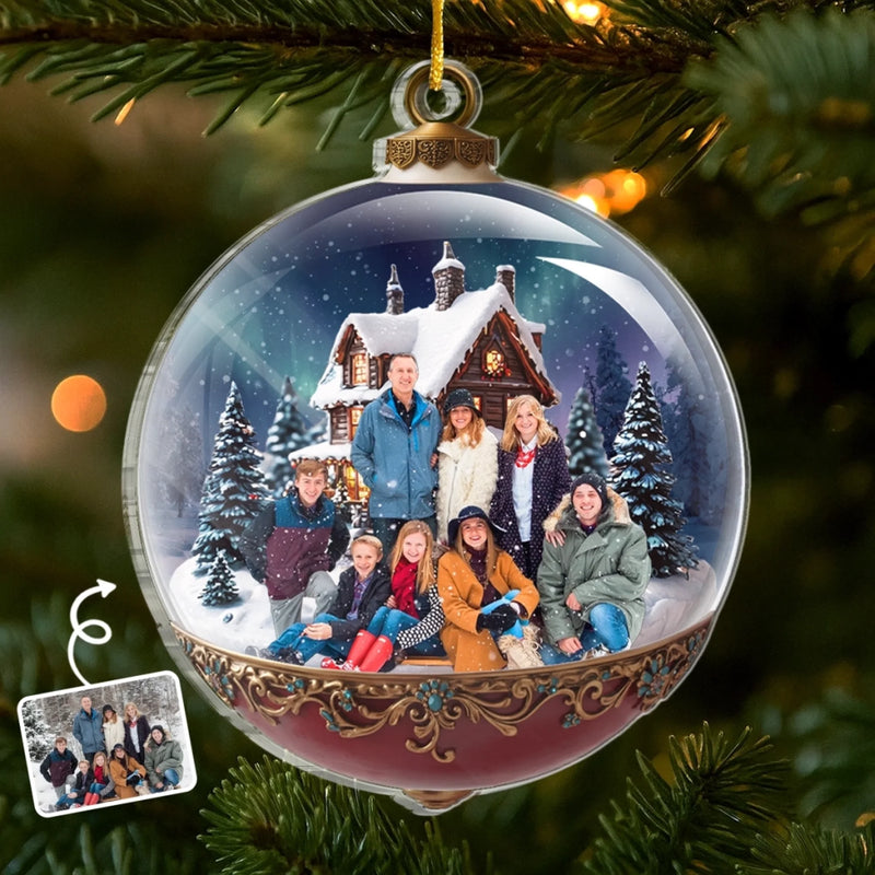 Custom Photo Acrylic Ornament - Personalized Christmas Birthday Gifts For Mom, Dad, Kids - A Season Full Of Togetherness