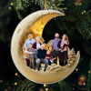 Custom Photo Acrylic Ornament - Personalized Christmas Birthday Gifts For Mom, Dad, Kids - Love You To The Moon