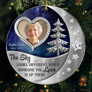 Custom Photo Acrylic Ornament - Personalized Christmas Memorial Sympathy Gifts For Loss Of Mom, Dad - In Our Hearts Forevermore