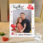 Custom Photo Vertical Rectangle Shaped Building Brick Blocks - Personalized Anniversary Wedding Gifts For Husband And Wife, Him And Her - Together Forever