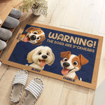 Custom Name Funny Dog Warning Gifts - Personalized Doormat
