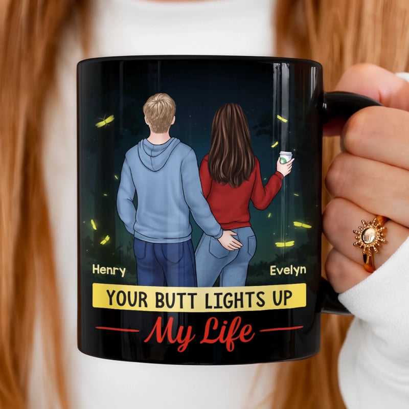 Custom Black Mug - Personalized Anniversary Wedding Gifts For Husband And Wife, Him And Her - Endless Journeys, One Heart