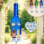 Custom Wine Bottle Wind Chime - Personalized Pet Memorial Sympathy Gifts For Dogs - My Dog My Forever Angel