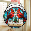 Custom Stained Glass Window Hanging Suncatcher - Personalized Christmas Memorial Sympathy Gifts For Loss Of Mom, Dad - A Journey Remembered With Grace