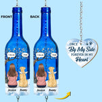Custom Wine Bottle Wind Chime - Personalized Pet Memorial Sympathy Gifts For Dogs - My Dog My Forever Angel