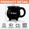 Custom 12oz Ceramic Cauldron Coffee Mug - Personalized Halloween Witchy Gifts For Besties, Sisters, BFF, Family, Yourself - Moonlit Witch Magic