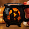 Custom Witch Cauldron Coffee Mug - Personalized Anniversary Halloween Witchy Gifts For Husband And Wife, Him And Her - Two Souls One Magic
