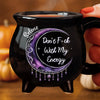 Custom 12oz Ceramic Cauldron Coffee Mug - Personalized Halloween Witchy Gifts For Besties, Sisters, BFF, Family, Yourself - Boss Witch Energy