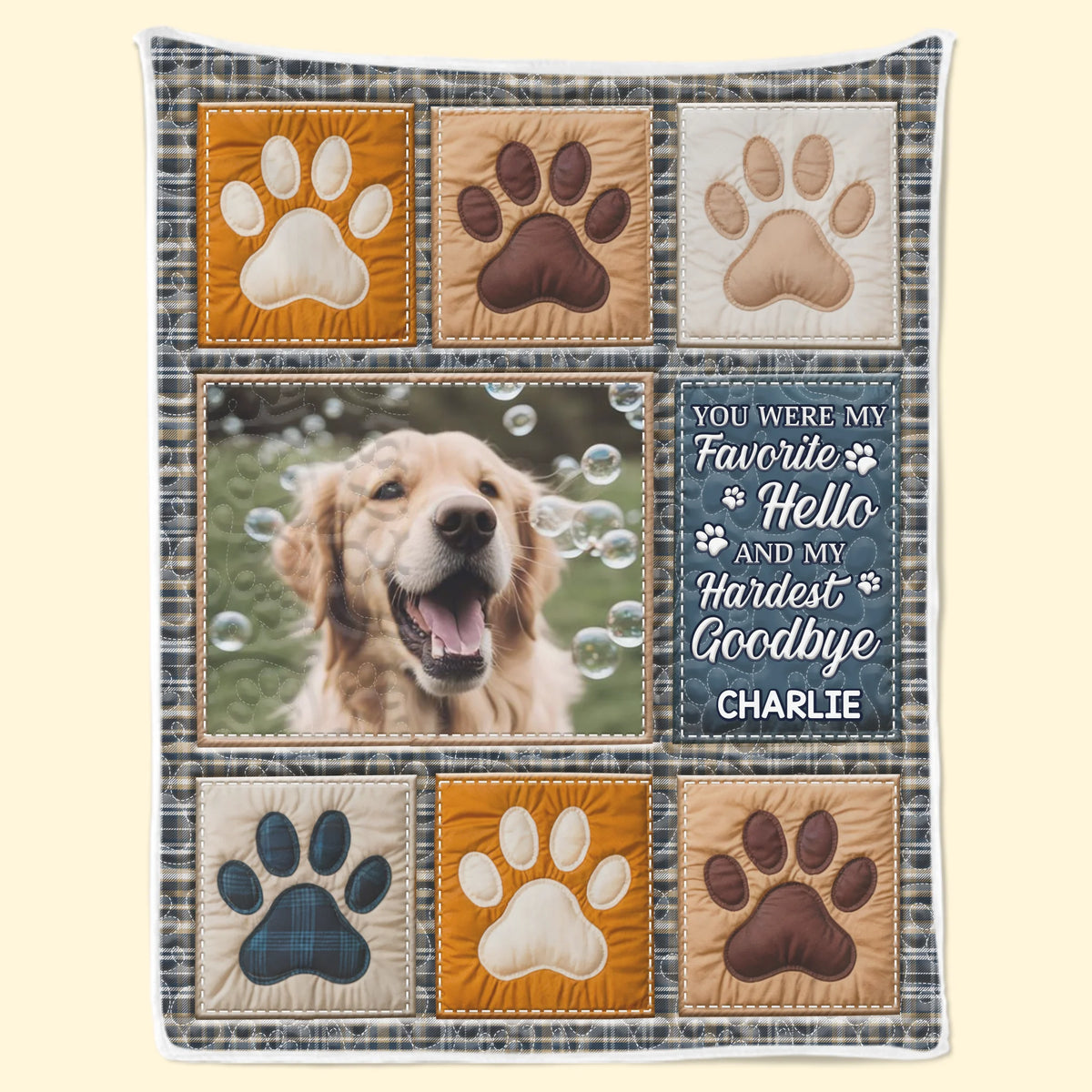 Custom Photo Blanket - Personalized Pet Christmas Memorial Sympathy Gifts For Dogs, Cats - Forever Treasured Never Forgotten