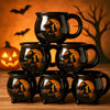 Custom 12oz Ceramic Cauldron Coffee Mug - Personalized Halloween Witchy Gifts For Besties, Sisters, BFF, Family, Yourself - Purrfectly Wicked