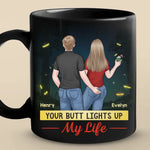 Custom Black Mug - Personalized Anniversary Wedding Gifts For Husband And Wife, Him And Her - Endless Journeys, One Heart
