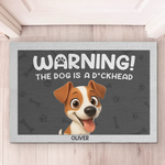 Custom Name Funny Dog Warning Gifts - Personalized Doormat