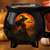 Custom Witch Cauldron Coffee Mug - Personalized Halloween Witchy Gifts For Besties, Sisters, BFF, Family, Yourself - Brewing Up A Wicked Spell