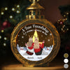Custom Candlelight Lantern Ornament -  Personalized Best Friend Christmas Birthday Gifts For Women, Besties, Sisters, BFF - Together We Shine As Besties