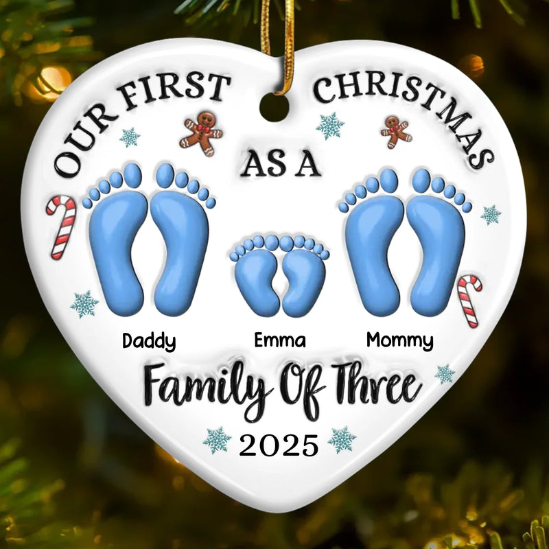 Custom Ceramic Ornament - Personalized Christmas Birthday Gifts For Mom, Dad, Kids - Together We Are Stronger