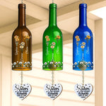 Custom Wine Bottle Wind Chime - Personalized Best Friend Birthday Gifts For Women - Sisters Bloom Together In Love