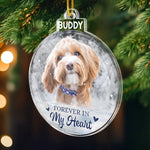 Custom Photo Acrylic Ornament - Personalized Pet Christmas Memorial Sympathy Gifts For Dogs, Cats - Always By My Side In Spirit