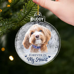 Custom Photo Acrylic Ornament - Personalized Pet Christmas Memorial Sympathy Gifts For Dogs, Cats - Always By My Side In Spirit