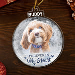 Custom Photo Acrylic Ornament - Personalized Pet Christmas Memorial Sympathy Gifts For Dogs, Cats - Always By My Side In Spirit