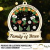 Custom First Christmas 3 Layers Shaker Ornament - Personalized Christmas Birthday Gifts For Mom, Dad, Brother, Sister, Kids - Together Is Our Best Gift