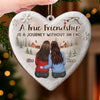 Custom Wood Ornament - Personalized Best Friend Christmas Birthday Gifts For Women, Besties, Sisters, BFF - Merry Moments Together