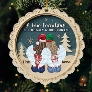 Custom Acrylic Ornament - Personalized Best Friend Christmas Birthday Gifts For Women, Besties, Sisters, BFF - Friendship Is My Christmas Blessing