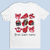 Custom Football Cheer Mom T-shirt, Hoodie - Personalized Birthday Football Gifts For American Football Players, Cheerleader, Football Lovers, Football Mom, Football Grandparent, - American Football Coquette Bow Team