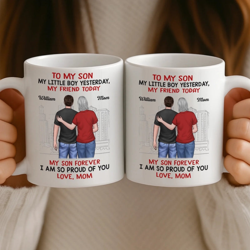 Custom Mug - Personalized Birthday Gifts For Mom, Dad, Daughter, Son - Forever My Hero, Dad