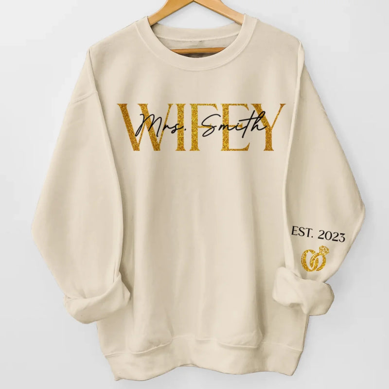 Custom Unisex Sweatshirt, Hoodie With Design On Sleeve - Personalized Gifts For Husband And Wife, Him And Her - You Complete Me