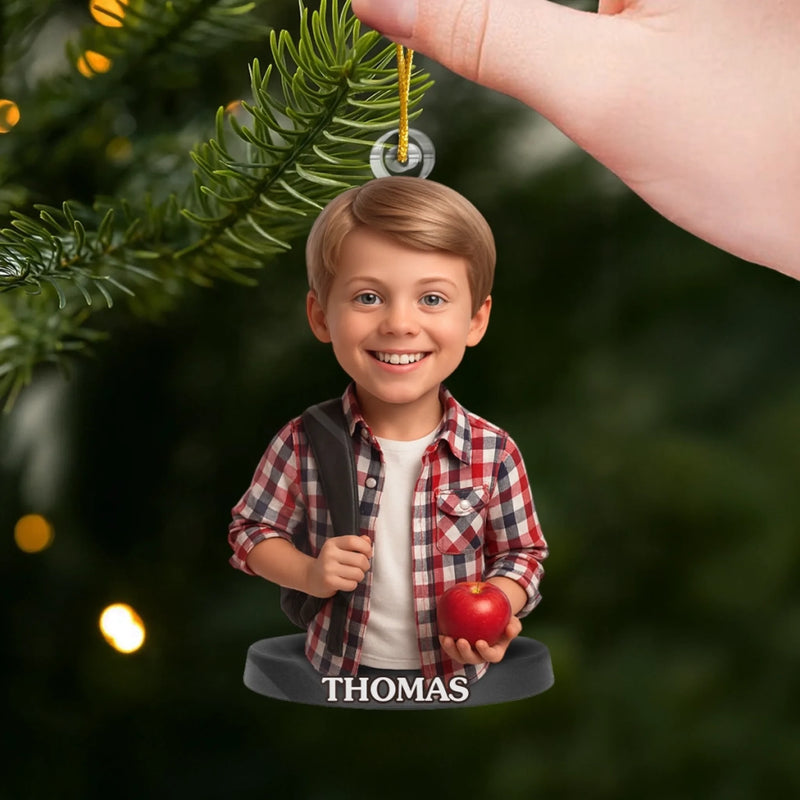 Custom Photo Acrylic Ornament - Personalized Christmas Birthday Gifts For Mom, Dad, Brother, Sister, Kids - Childhood Magic On The Tree