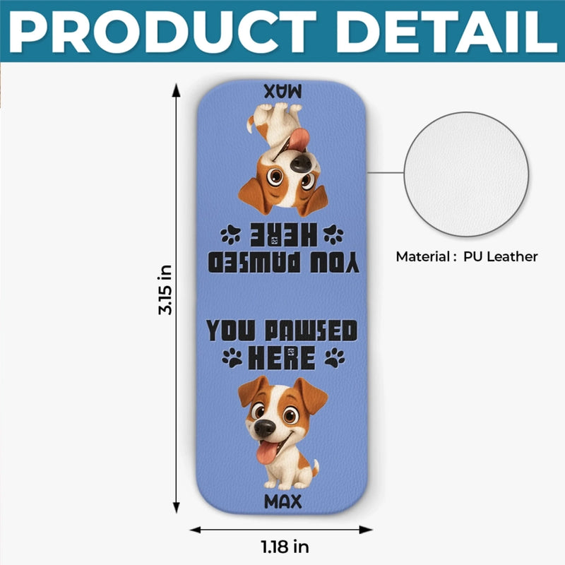 Custom Leather Magnetic Bookmark - Personalized  Bookish Gifts For Book Lovers, Bookworms, Dog Cat Lovers, Dog Dad And Mom, Cat Owners - Reading Is Better With Paws