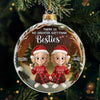 Custom Acrylic Ornament - Personalized Best Friend Christmas Birthday Gifts For Women, Besties, Sisters, BFF - Friendship Lights My Holiday
