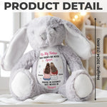 Custom Easter Bunny Plush - Personalized Best Friend Christmas Birthday Gifts For Women, Besties, Sisters, BFF - Love Wrapped In Softness