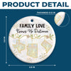 Custom Long Distance Ceramic Ornament - Personalized Christmas Birthday Gifts For Mom, Dad, Brother, Sister, Kids - Love Stays Close Across Miles