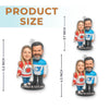 Custom Photo Acrylic Ornament - Personalized Christmas Birthday Ice Hockey Gifts For Ice Hockey Lovers, Sports Fans, Sports Lovers, Husband And Wife - Love On Ice, Forever Nice