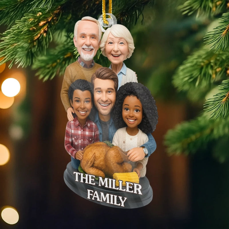 Custom Photo Acrylic Ornament - Personalized Christmas Birthday Gifts For Mom, Dad, Brother, Sister, Kids - Where Love Always Belongs
