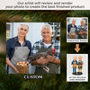 Custom Photo Acrylic Ornament - Personalized Christmas Birthday Gifts For Farmers, Husband And Wife, Him And Her - Strong Roots Grow With Hard Work