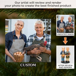 Custom Photo Acrylic Ornament - Personalized Christmas Birthday Gifts For Farmers, Husband And Wife, Him And Her - Strong Roots Grow With Hard Work