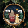 Custom Acrylic Ornament - Personalized Pet Christmas Memorial Sympathy Gifts For Dogs - Fur Ever In My Heart