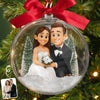 Custom Photo 3D Acrylic Ball Ornament - Personalized Anniversary Christmas Wedding Gifts For Husband And Wife, Him And Her - Sparkle Of Forever