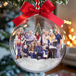 Custom Photo 3D Acrylic Ball Ornament - Personalized Christmas Birthday Gifts For Family - Together Is Our Favorite Place