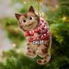 Custom Acrylic Ornament - Personalized Christmas Birthday Gifts For Cat Lovers, Cat Mom And Dad - Cats Make Spirits Bright