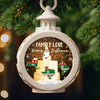 Custom Long Distance Candlelight Lantern Ornament - Personalized Christmas Birthday Gifts For Mom, Dad, Brother, Sister, Kids - Miles Apart Hearts Still Together