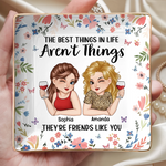 Custom Full-Print Jewelry Dish - Personalized Best Friend Birthday Gifts For Women, Besties, Sisters, BFF  - Bestie Chaos Brings Endless Laughs