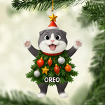 Custom Acrylic Ornament - Personalized Christmas Birthday Gifts For Cat Lovers, Cat Mom And Dad - Paws Make Holidays Warmer