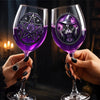 Custom Stemmed Wine Glass - Personalized Best Friend Birthday Gifts For Women, Besties, Sisters, BFF - Witch Vibes Only This Halloween