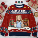 Custom Unisex Ugly Sweatshirt - Personalized  Christmas Bookish Gifts For Book Lovers, Bookworms, Readers - All I Want Are Books